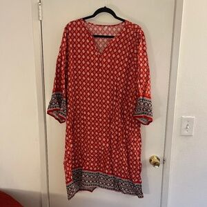 Plus size red and orange dress size 4xl